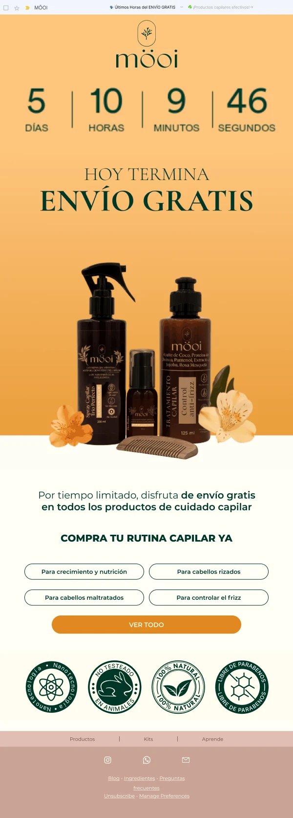 Em [Últimas horas Envío Gratis]
