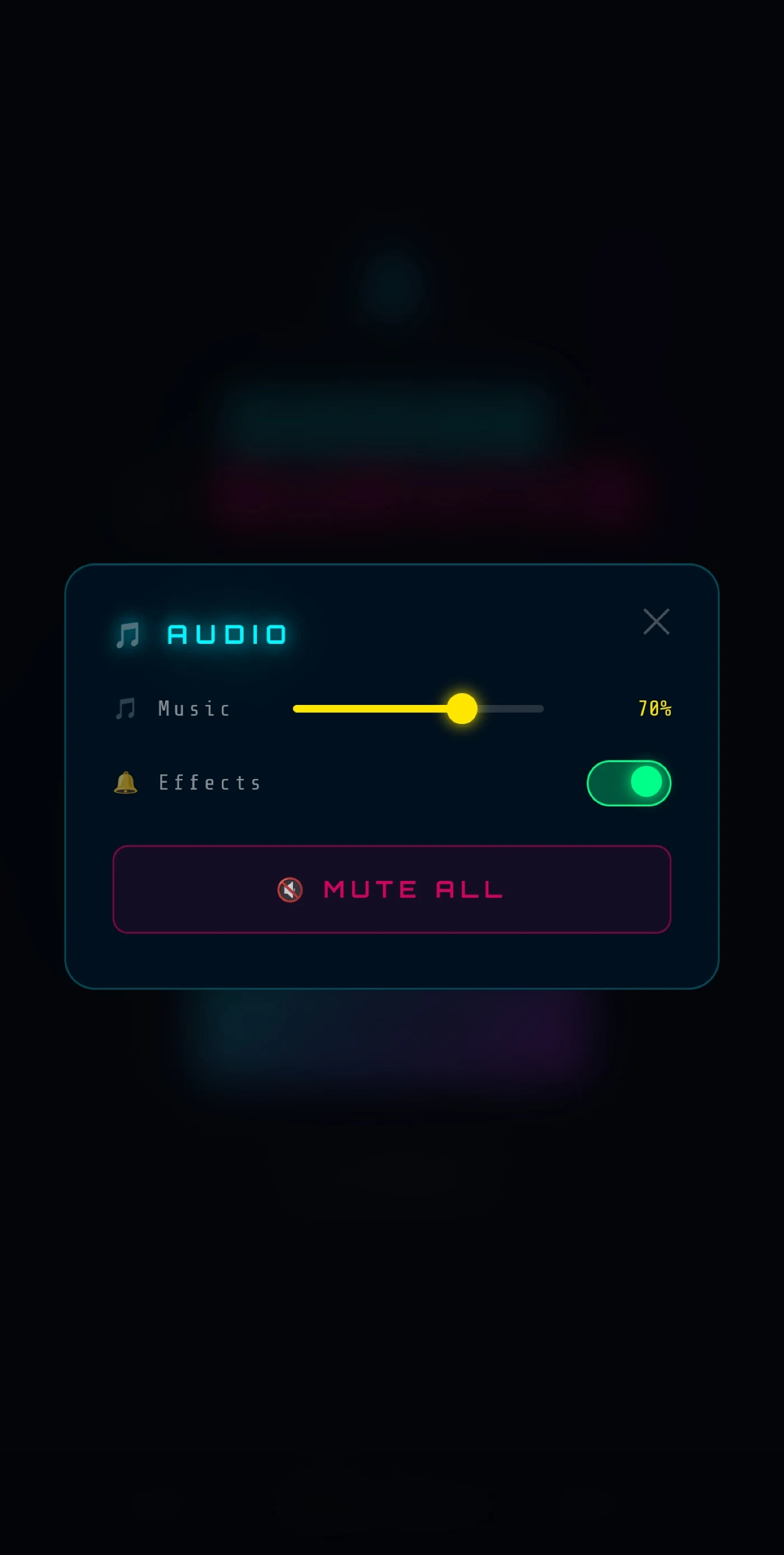 Audio settings
